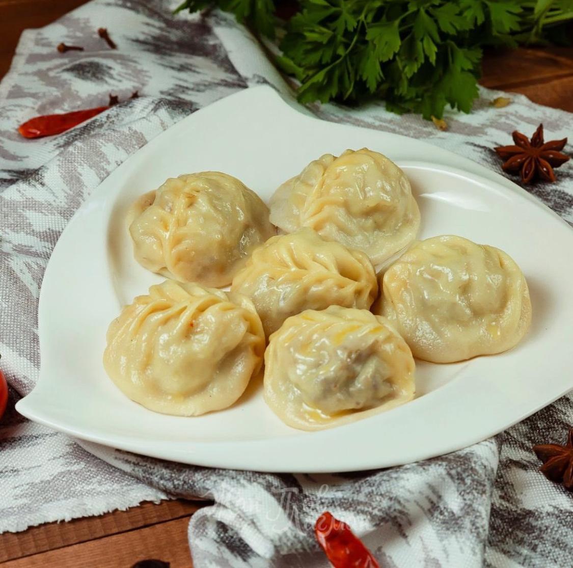 Манты с мясом и тыквой - etli ve kabaklı mantı