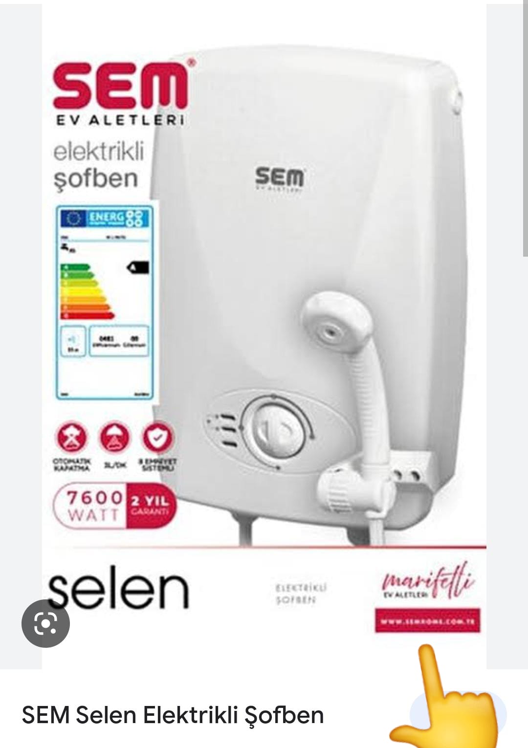 ELEKTRİKLİ ŞOFBEN